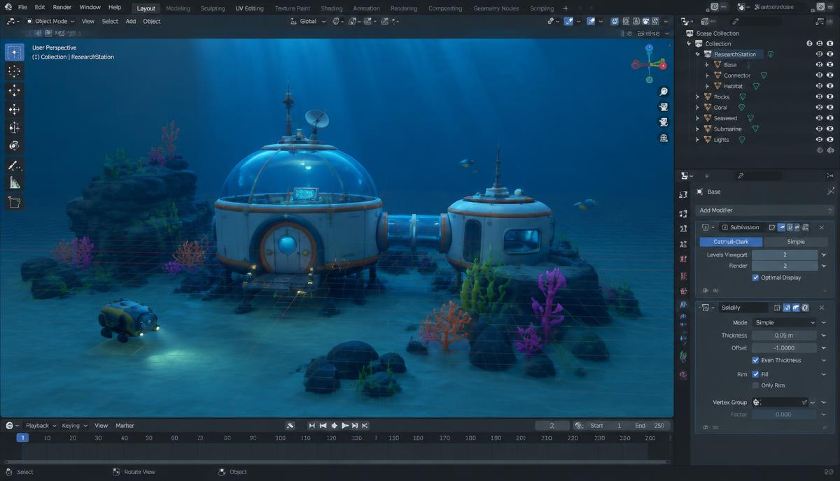 Proyecto ficticio: Estación submarina