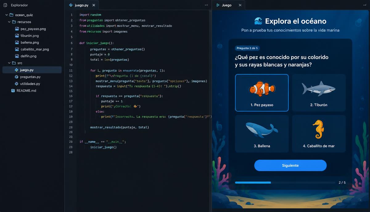 Proyecto ficticio: Explora el océano